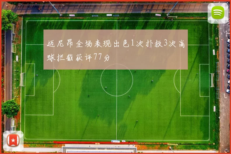 迈尼昂全场表现出色1次扑救3次高球拦截获评77分